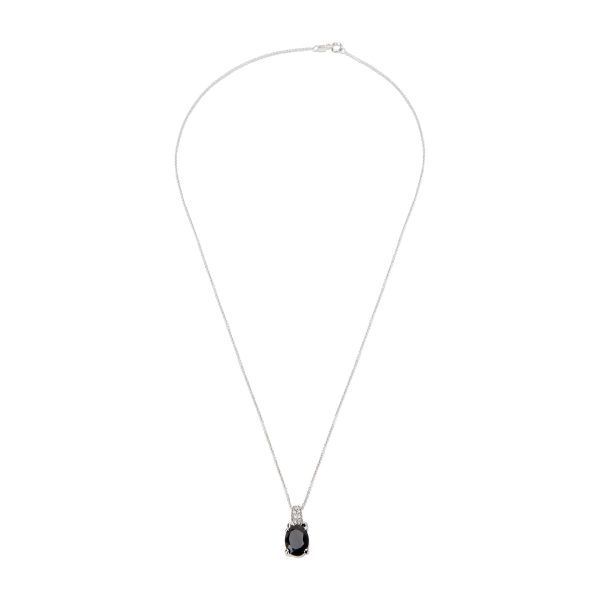 007181 pv 9691daef b6b9 468f 90d3 7fb6ed6148ea BRAND NEW Black Onyx Pendant in 14K White Gold with Diamonds 007 CTW