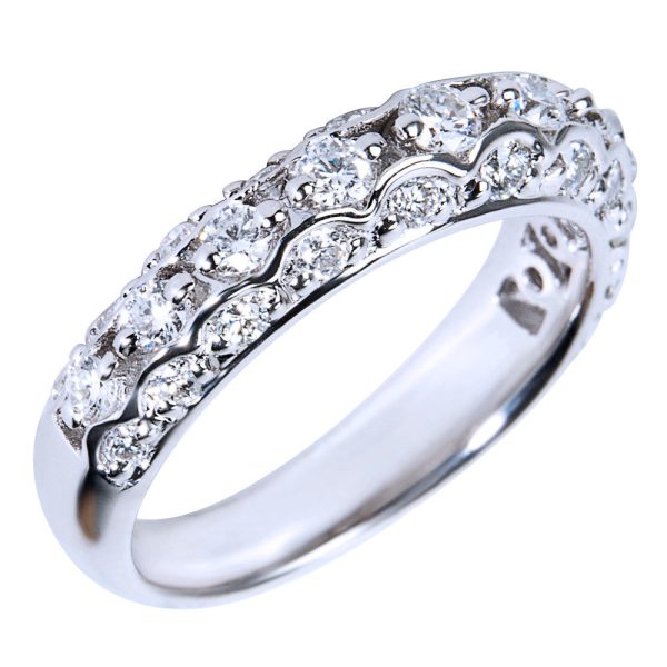 007513 pv BRAND NEW Diamond Wedding Band in 14K White Gold 080 CTW