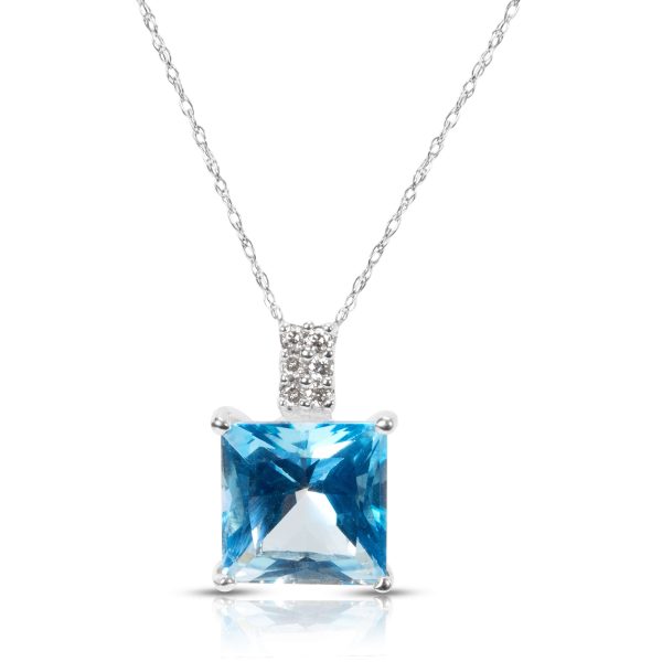 008277 fv 0d43baf9 16f4 461c 8cd1 29ccb0f903a8 BRAND NEW Blue Topaz Pendant in 14K White Gold with Diamonds 009 CTW