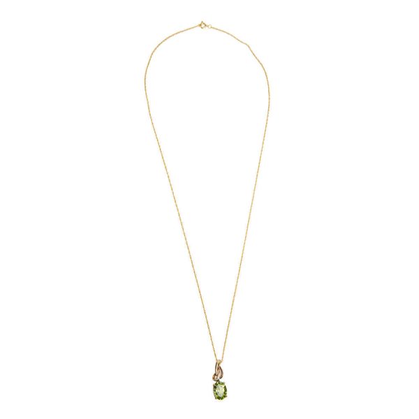 008285 pv ac4d69cf ef9a 4d8f 8ff1 9a826cdbf572 BRAND NEW Diamond Peridot Pendant Necklace in 10K Gold 190 CTW