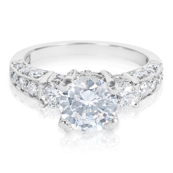 008716 fv Tacori Diamond Engagement Ring Setting in Platinum 125 CTW