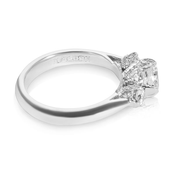 008986 sv Tacori 3 Stone Engagement Ring Setting in Platinum 12 CTW HT 2314