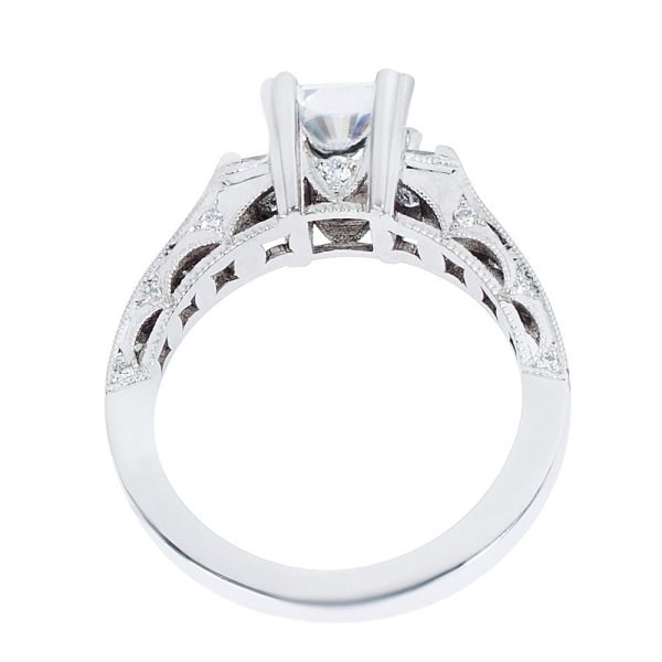 009081 PV Tacori 3 Stone Engagement Ring Setting in Platinum 34 CTW HT 2509 P