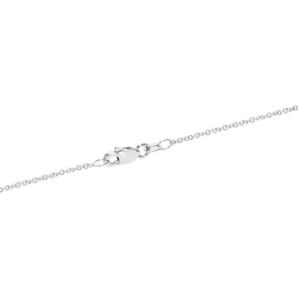 009672 clasp Black Diamond Halo Necklace in 14K White Gold 097 Ctw on Chain