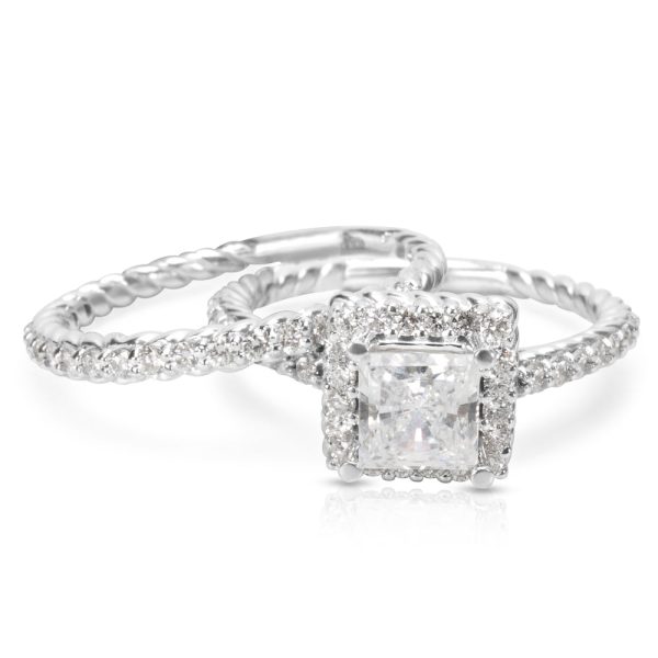 011583 fv BRAND NEW Halo Diamond Bridal Set in 18K White Gold with Diamonds 070 CTW