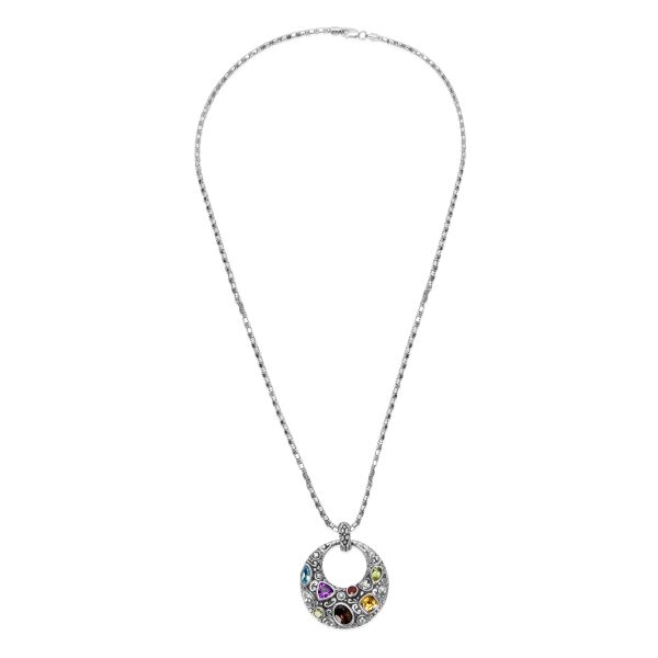 018465 pv Robert Manse Semi Precious Necklace in Sterling Silver 227 ctw