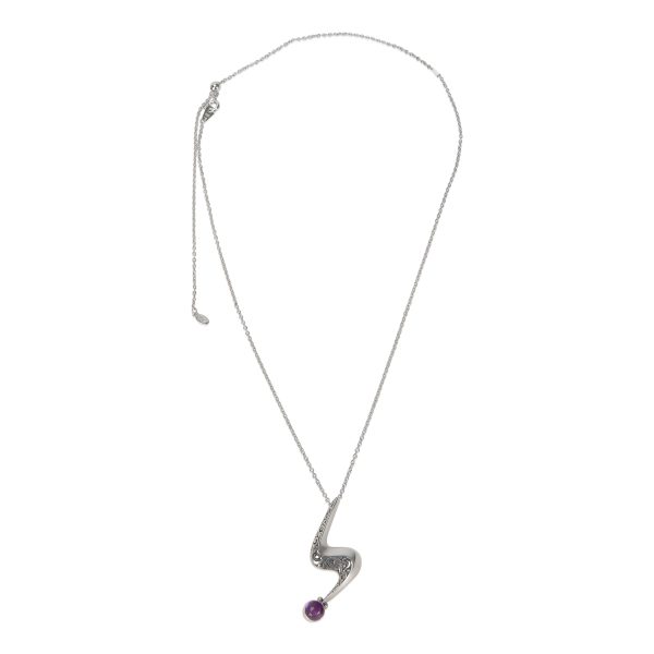 018761 pv 98d1356a 2369 441a 92f1 dcd0dfe1c1f6 BRAND NEW Amethyst Modern Scrollwork Pendant in Sterling Silver with Chain