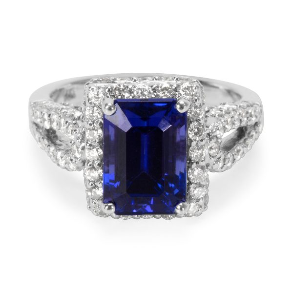 018941 fv 82f70ad3 31ca 48ef 90f5 e2edb9ba9425 Tanzanite Diamond Gemstone Ring in 14k White Gold 144 CTW