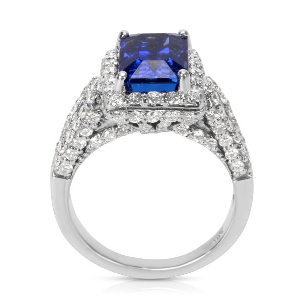 018941 pv 8269b847 bf00 469d 847b 7eb18277426b Tanzanite Diamond Gemstone Ring in 14k White Gold 144 CTW