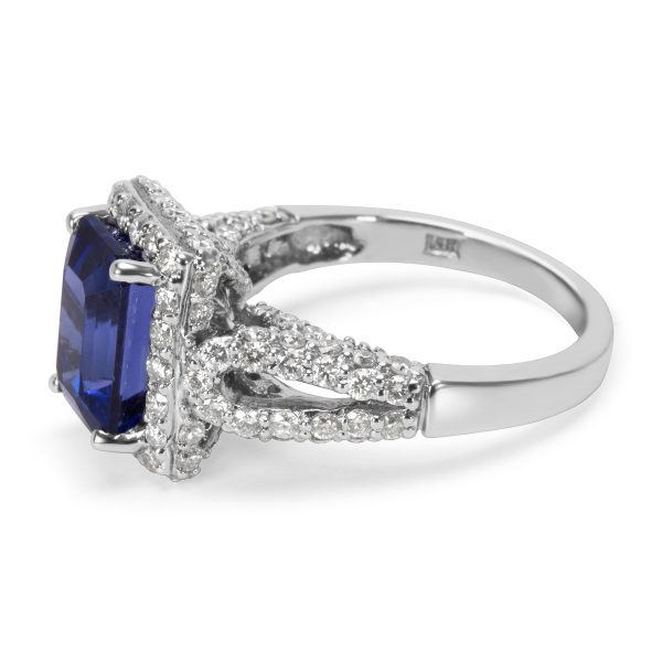 018941 sv 7a8ff24a 0ab8 4034 a35b 3ffd57146be0 Tanzanite Diamond Gemstone Ring in 14k White Gold 144 CTW