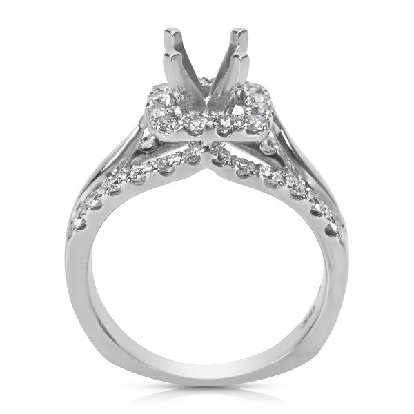 019874 pv BRAND NEW Diamond Engagement Ring Setting in 18k White Gold 088 CTW