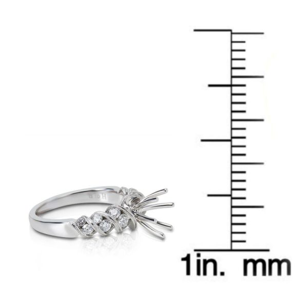 020146 clasp 3bc49ffd 80d5 4d42 a5a8 708ac06c5489 BRAND NEW Diamond Engagement Ring Setting in 14K White Gold 058 CTW