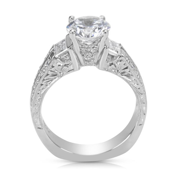 020501 bv Brand New Dehago Diamond Engagement Ring Setting in Platinum 066 CTW