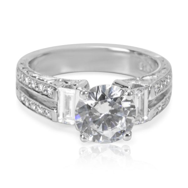 020501 fv Brand New Dehago Diamond Engagement Ring Setting in Platinum 066 CTW