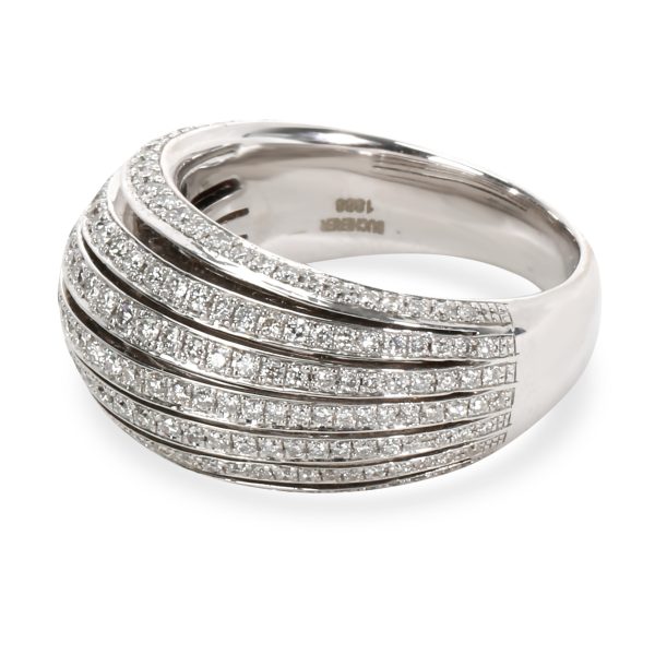 022587 sv Bucherer Domed Diamond Band in 18KT White Gold 121 CTW