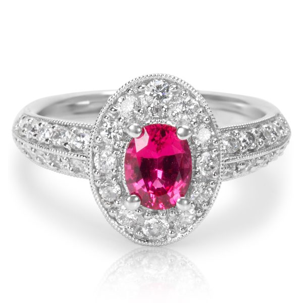 023232 fv Synthetic Red Spinel Fashion Ring in 18K White Gold 054 CTW