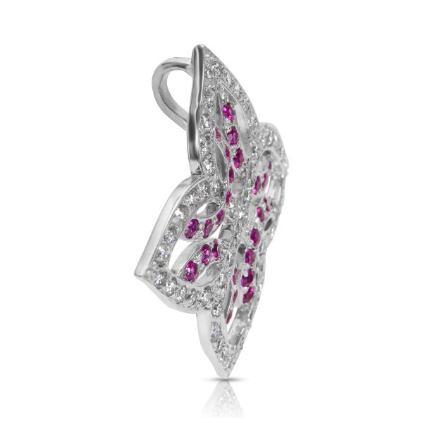 025626 sv 14b176c7 62b7 40e0 96ba 1ba1f4ab73be Pink Sapphire Diamond Pendant in 18k White Gold 047 CTW