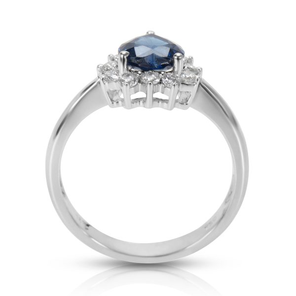 027216 pv 050ab0e4 77bd 47cd 9828 2a67cce626ce BRAND NEW Diamond Heart Sapphire Ring in 18K White Gold 137 ctw