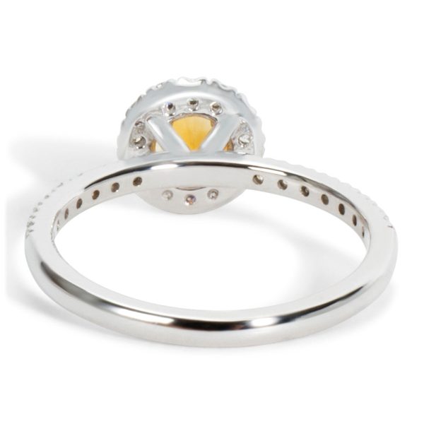 028081 BV 761f222a 1025 40ed 8a72 2c0524ba6e49 BRAND NEW Citrine Diamond Halo Ring in 14K White Gold 040 CTW