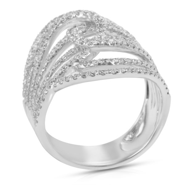 032499 pv BRAND NEW Fashion Diamond Ring in 14K White Gold 128 CTW