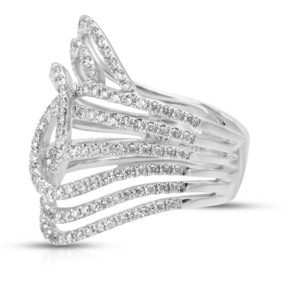 032499 sv BRAND NEW Fashion Diamond Ring in 14K White Gold 128 CTW