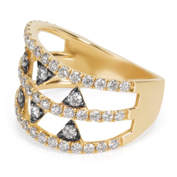 032509 sv BRAND NEW Diamond and Rhodium Ring in 14K Yellow Gold 128 CTW