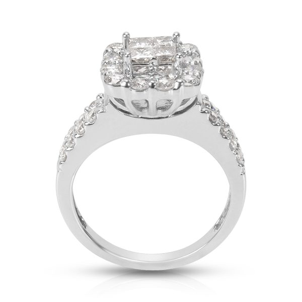 032521 pv BRAND NEW Diamond Engagement Ring in 14K White Gold 125 CTW