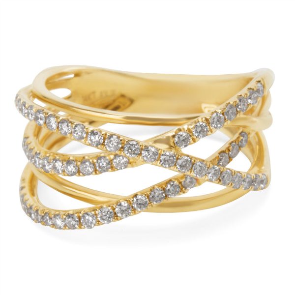 032543 fv BRAND NEW Crossover Diamond Ring in 14K Yellow Gold 050 CTW