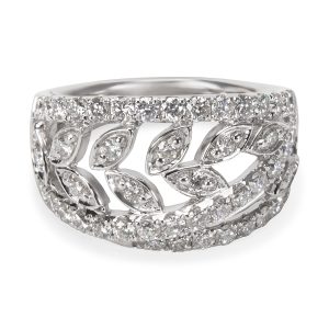 032556 fv 18KT White Gold Diamond Leaf Design Ring in 18KT White Gold 123 ctw