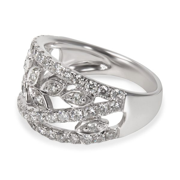 032556 sv 2318c560 633d 4f1b a997 8008ed34dd19 18KT White Gold Diamond Leaf Design Ring in 18KT White Gold 123 ctw