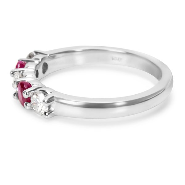 033959 sv 84839e3b 0aa4 4cb7 af0d fffcf072bc4a BRAND NEW Diamond Ruby 5 Stone Band in 14K White Gold 062 CTW