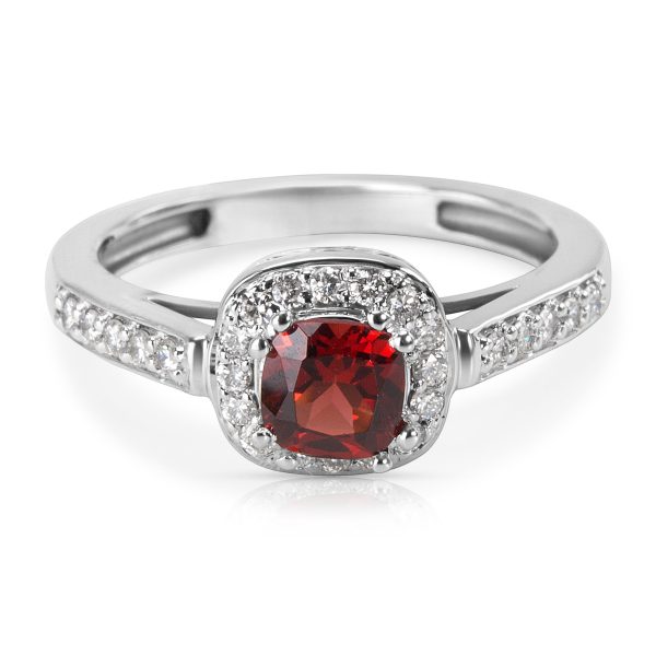 035206 fv 13eb01e0 f723 401d 8f3b 3660823f4cca BRAND NEW Diamond Garnet Halo Fashion Ring in 14k White Gold 020 CTW