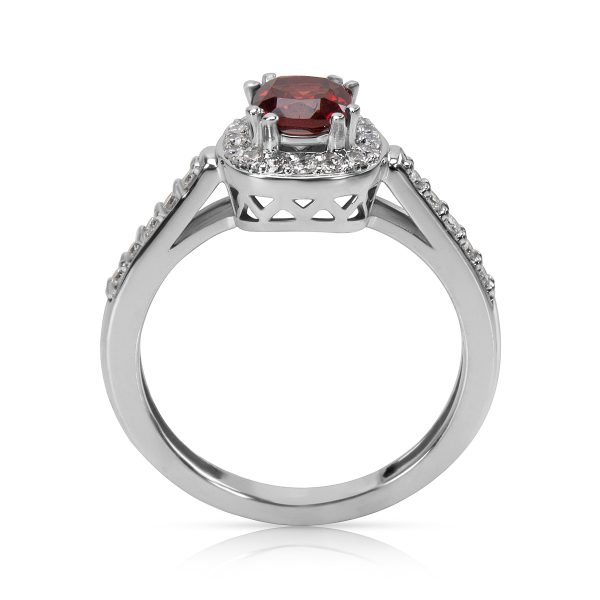 035206 pv 647766cf e6b7 4df7 a6c1 f3f8b4b50e4b BRAND NEW Diamond Garnet Halo Fashion Ring in 14k White Gold 020 CTW