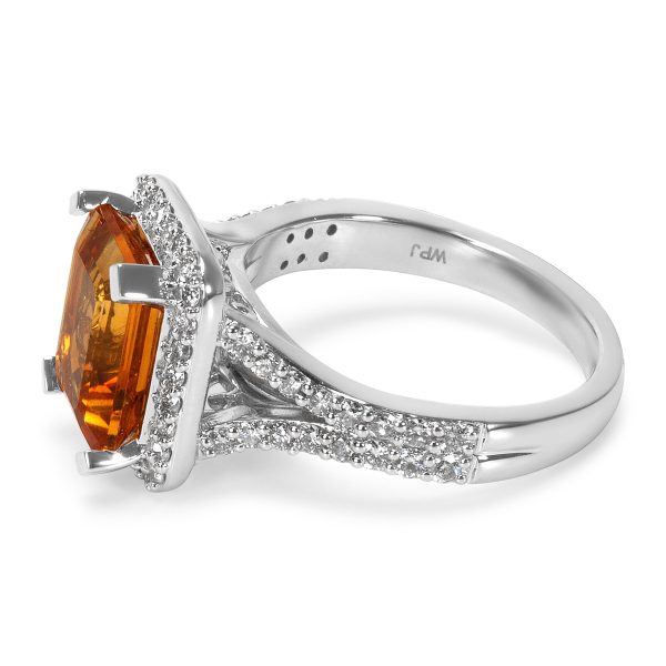 035956 sv 86161c17 9435 4c84 ae4c 65fed9099bd9 BRAND NEW Citrine Radiant Ring in 14K White Gold with Diamonds 075 CTW