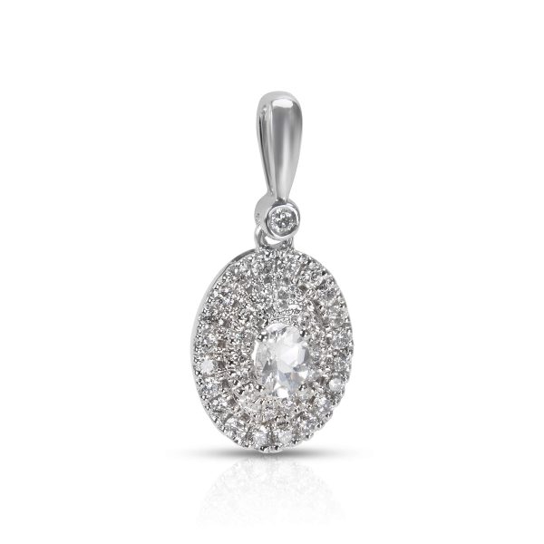 036035 fv 3e6ac73b c084 4efc a180 36ca14eefff5 BRAND NEW Diamond White Topaz Pendant in 14k White Gold 027 CTW