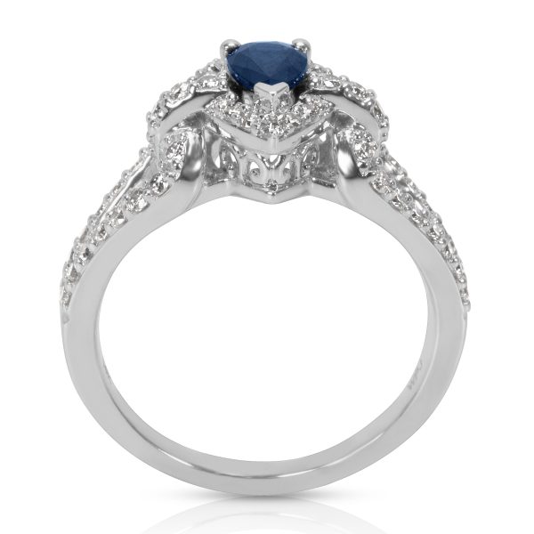 036376 pv 12502fa7 1d3f 4972 b931 c4032b51c6a0 Sapphire Pear Ring in 14K White Gold with Diamonds 050 CTW