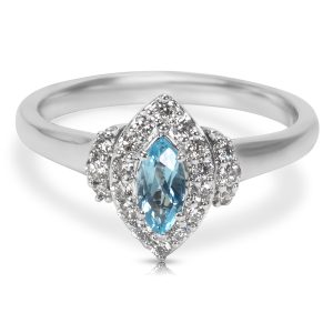 036410 fv 985f066f 166c 430e 8327 c785dc1257bf BRAND NEW Diamond Aquamarine Marquise Ring in 14k White Gold 027 CTW