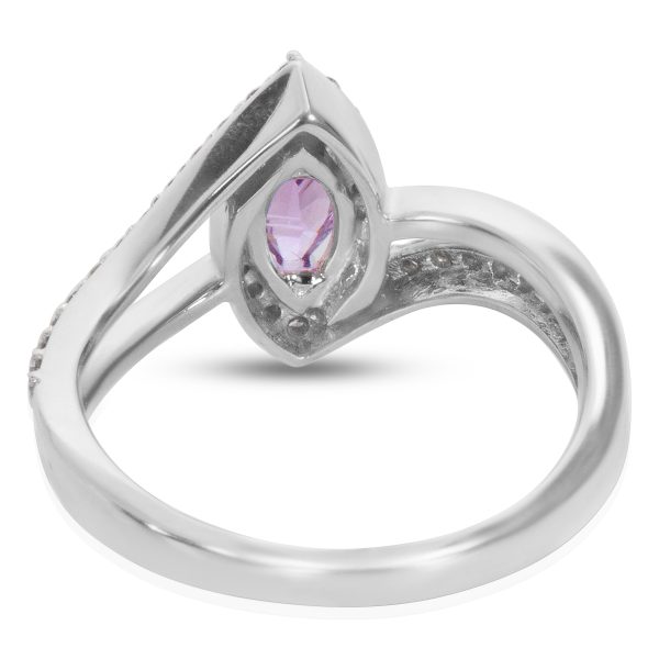 036433 bv BRAND NEW Amethyst Marquise Ring in 14K White Gold with Diamonds 048 CTW