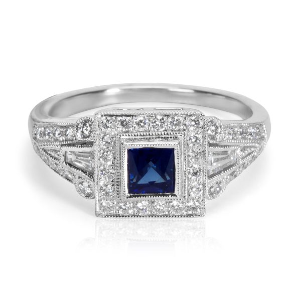 036870 fv Sapphire Diamond Fashion Ring in 18K White Gold 049 CTW