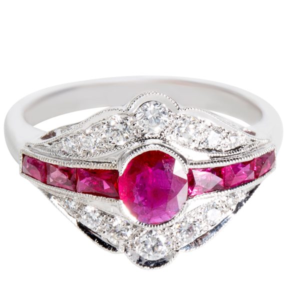 037023 fv 2d3929d4 9f48 4330 b974 1b84869d26ac Ruby Diamond Ring in 18K White Gold 030 CTW