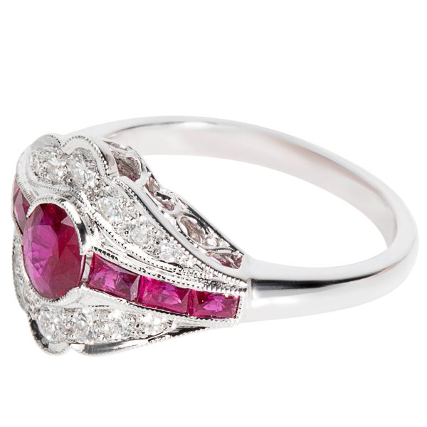 037023 sv 3516f289 8560 41ae 81c3 9d3f2cd1bb9f Ruby Diamond Ring in 18K White Gold 030 CTW