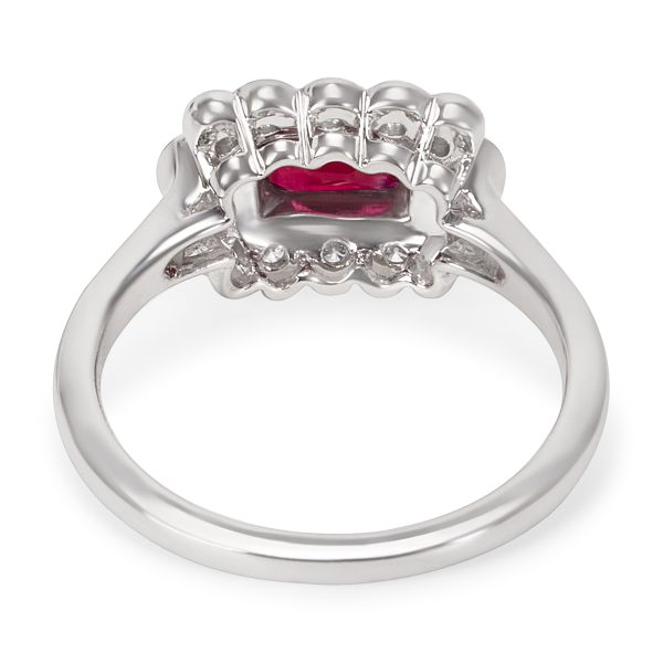 037035 bv Ruby Diamond Ring in 18K White Gold 025 CTW