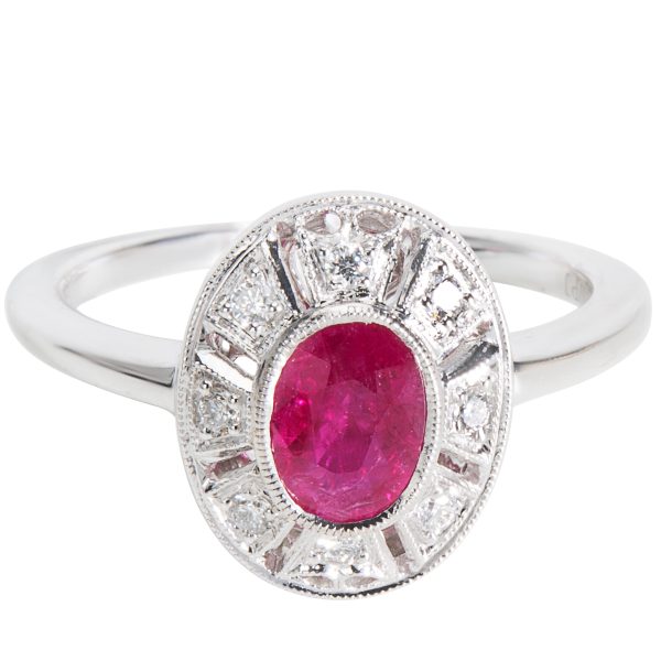 037041 fv ba3c9b67 6e3b 4b25 93bd 006d426a339a Ruby Diamond Ring in 18K White Gold 103 CTW