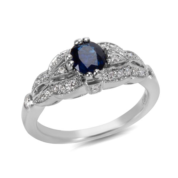 037053 fv a583c74f 4517 4c7a bbc2 ca1e0e0af594 Sapphire Diamond Ring in 18K White Gold 023 CTW