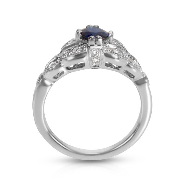 037053 sv fd7e39c7 e869 4443 90e7 0ccae8e73300 Sapphire Diamond Ring in 18K White Gold 023 CTW