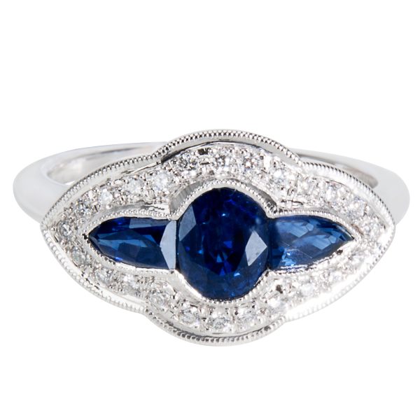 037055 fv Sapphire Diamond Ring in 18K White Gold 015 CTW