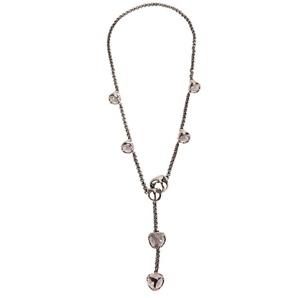 037127 PV 1d03faec ca1f 4eac 80c7 72db76fd3edd Di Modolo Rock Crystal Lariat Necklace in Black Rhodium Plated Silver MSRP 880