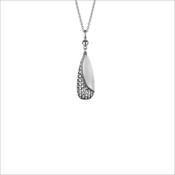 037140 fv Di Modolo Stainless Steel Ricamo Necklace Pendant in Sterling Silver MSRP 520