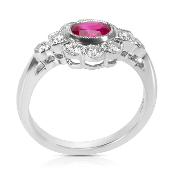 038470 pv 574d4cb8 9389 4633 a6c7 57acc4cc2326 BRAND NEW Fashion Ring in 18K White Gold with Ruby and Diamond 032 CTW