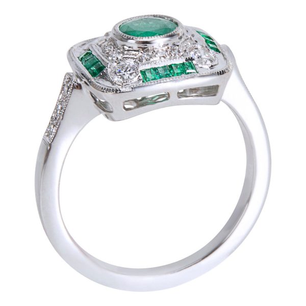 039314 AV 6af4e650 02d3 4f7d a701 efd14bec710f BRAND NEW Emerald Diamond Ring in 18K White Gold 058 CTW